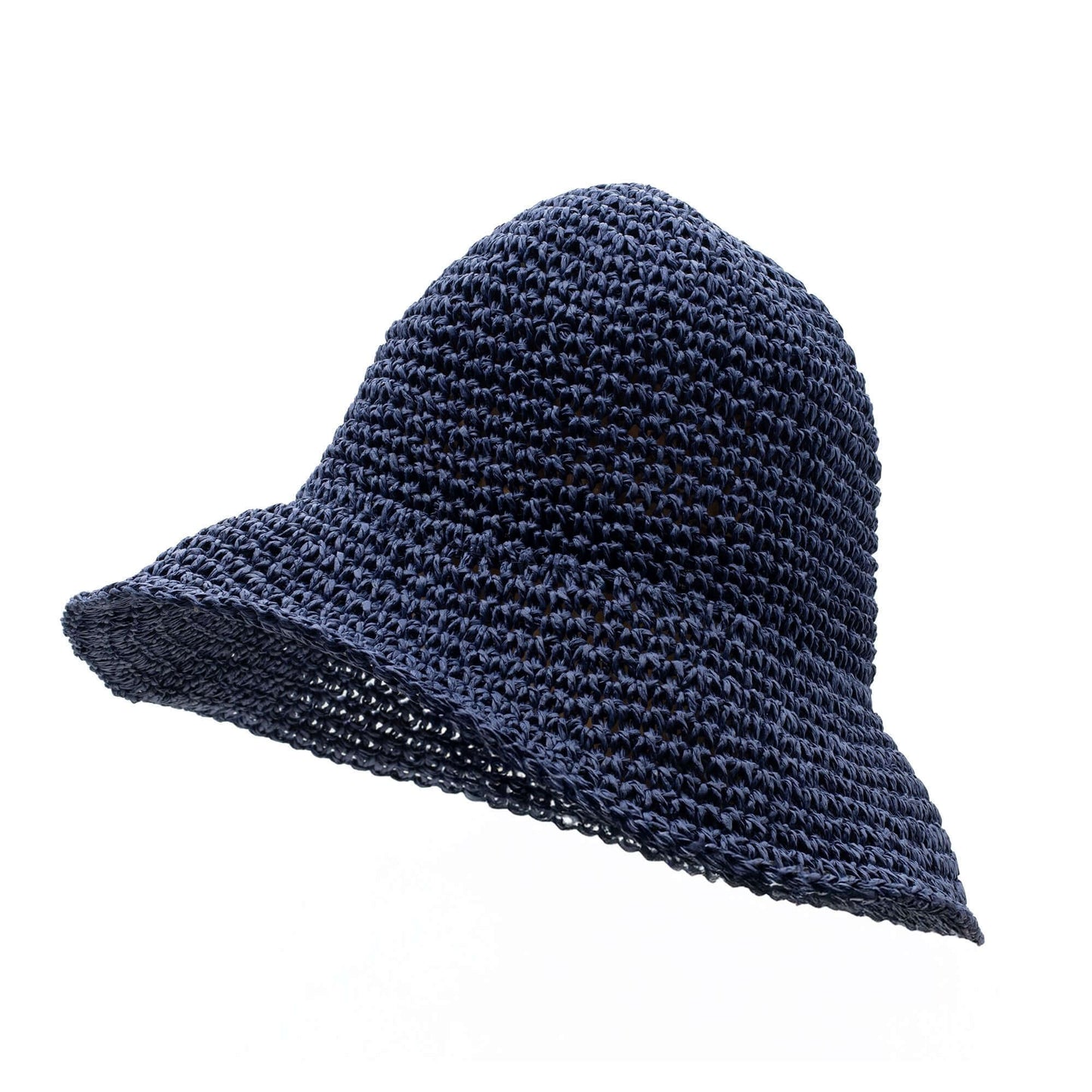 Nomad Sari Floppy Straw Sun Hat Navy Blue