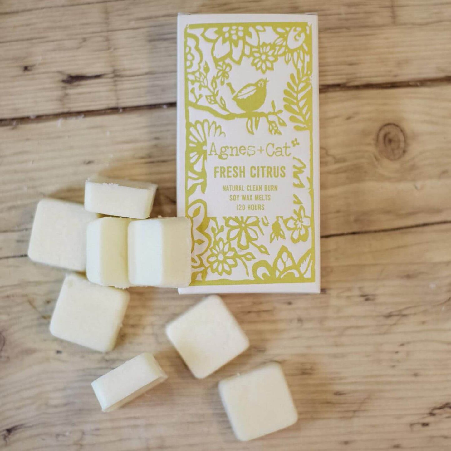 Agnes and Cat Box of 8 Wax Melts Fresh Citrus