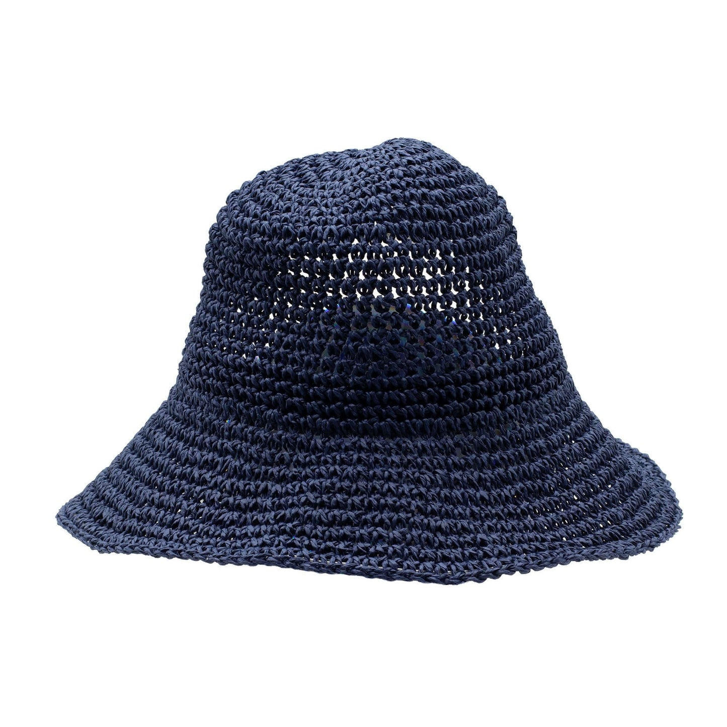 Nomad Sari Floppy Straw Sun Hat Navy Blue