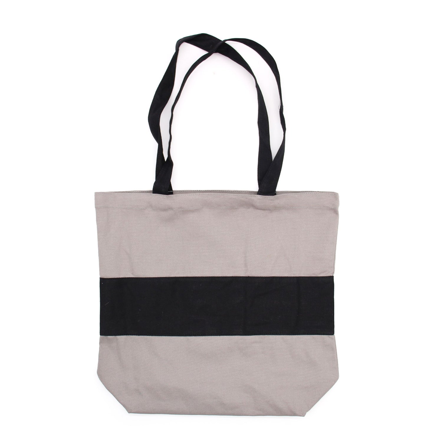 Two Tone Cotton Bag Grey Black