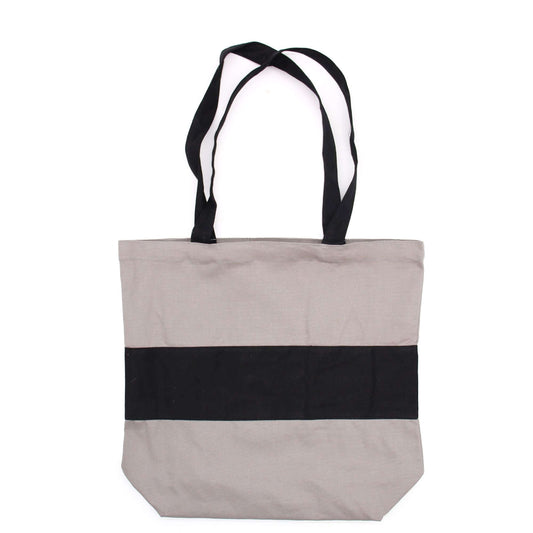 Two Tone Cotton Bag Grey Black