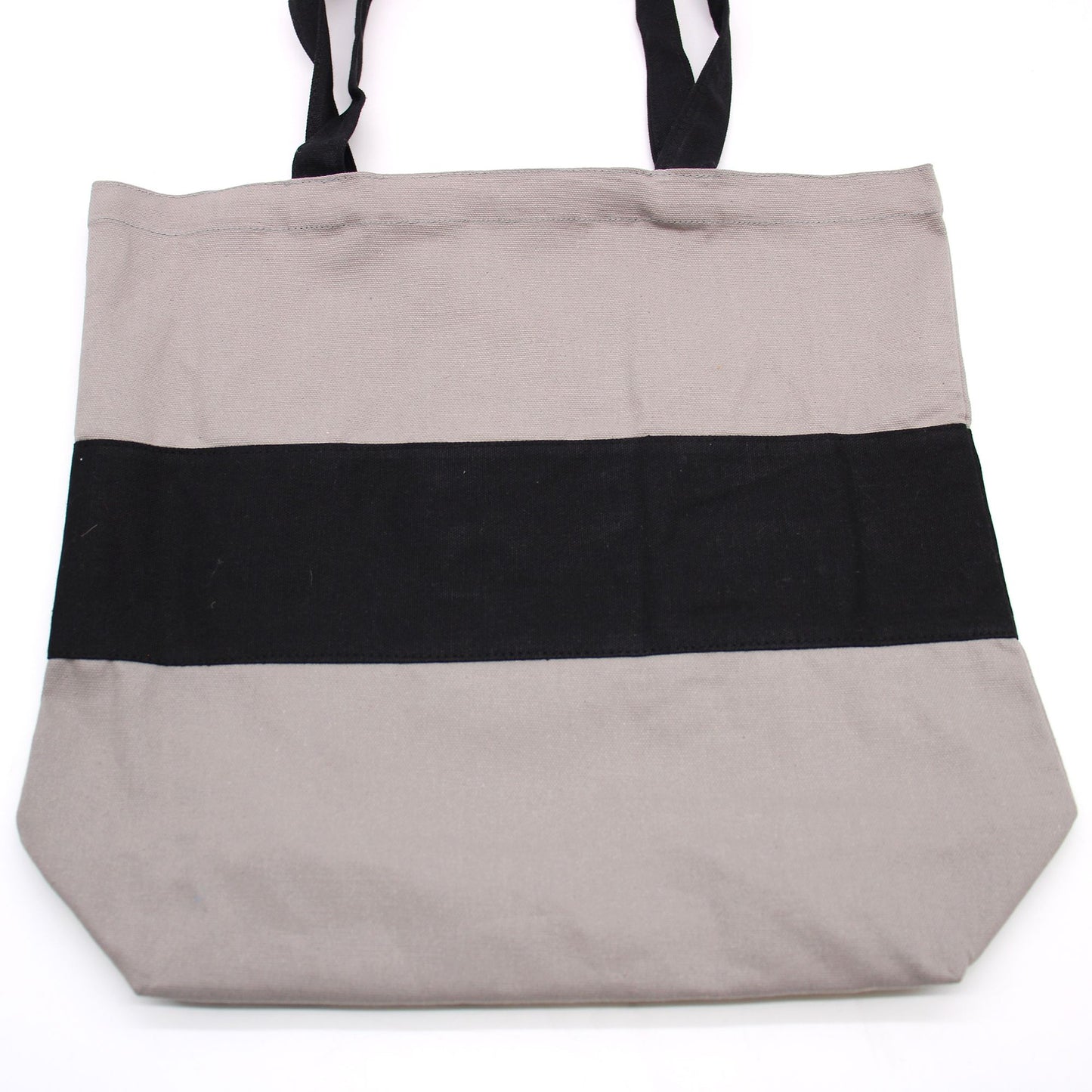 Two Tone Cotton Bag Grey Black