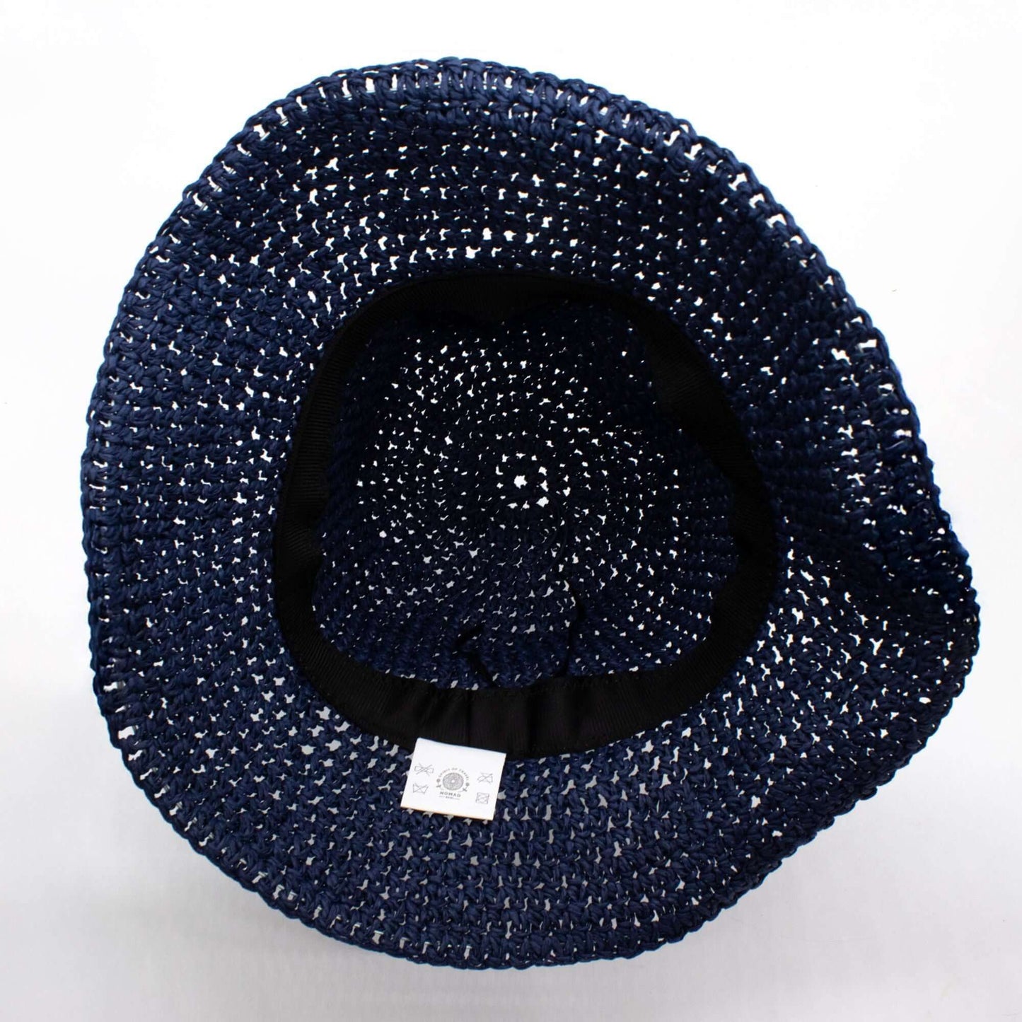 Nomad Sari Floppy Straw Sun Hat Navy Blue