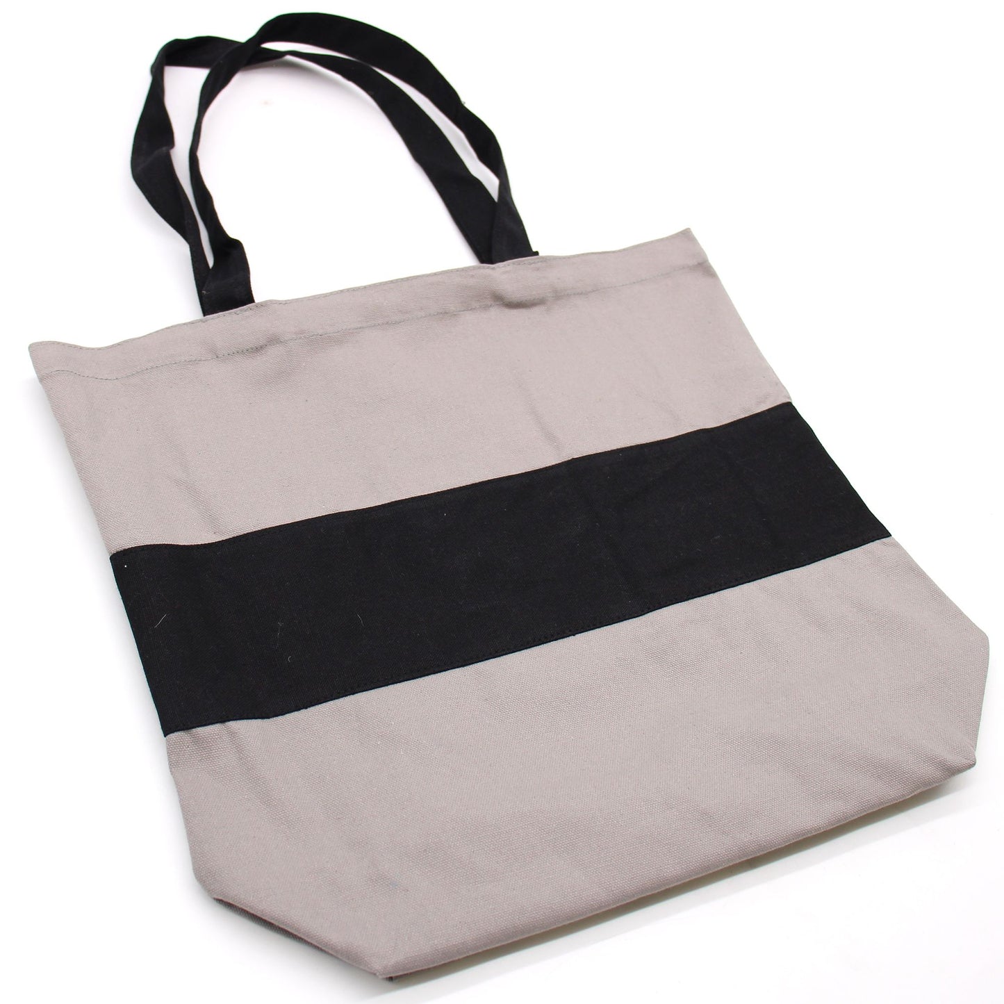 Two Tone Cotton Bag Grey Black