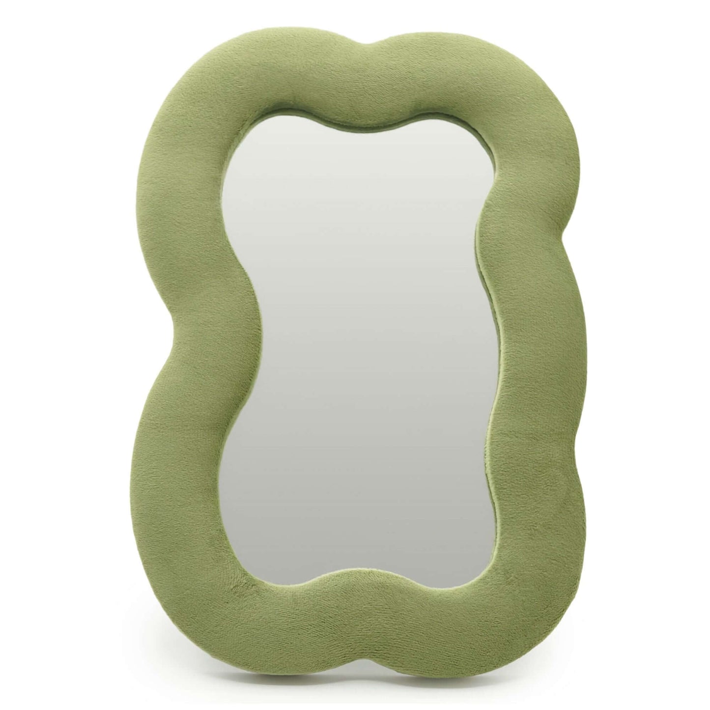 ☁️ Soft Squiggly Mirror Large Cloud Moss Green