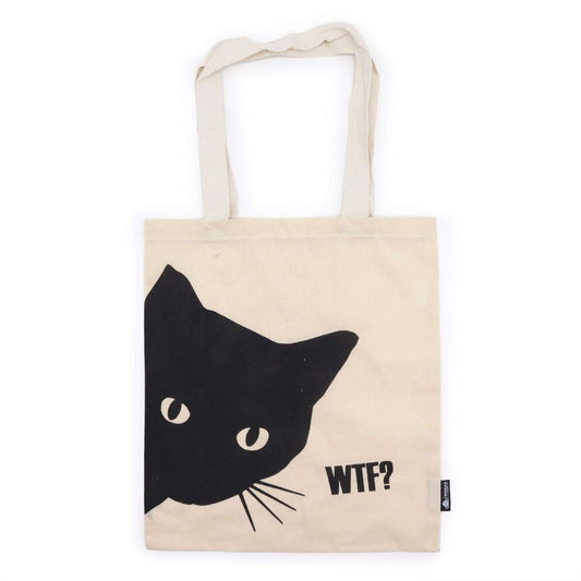 Black Cat Tote Bag Natural Cotton