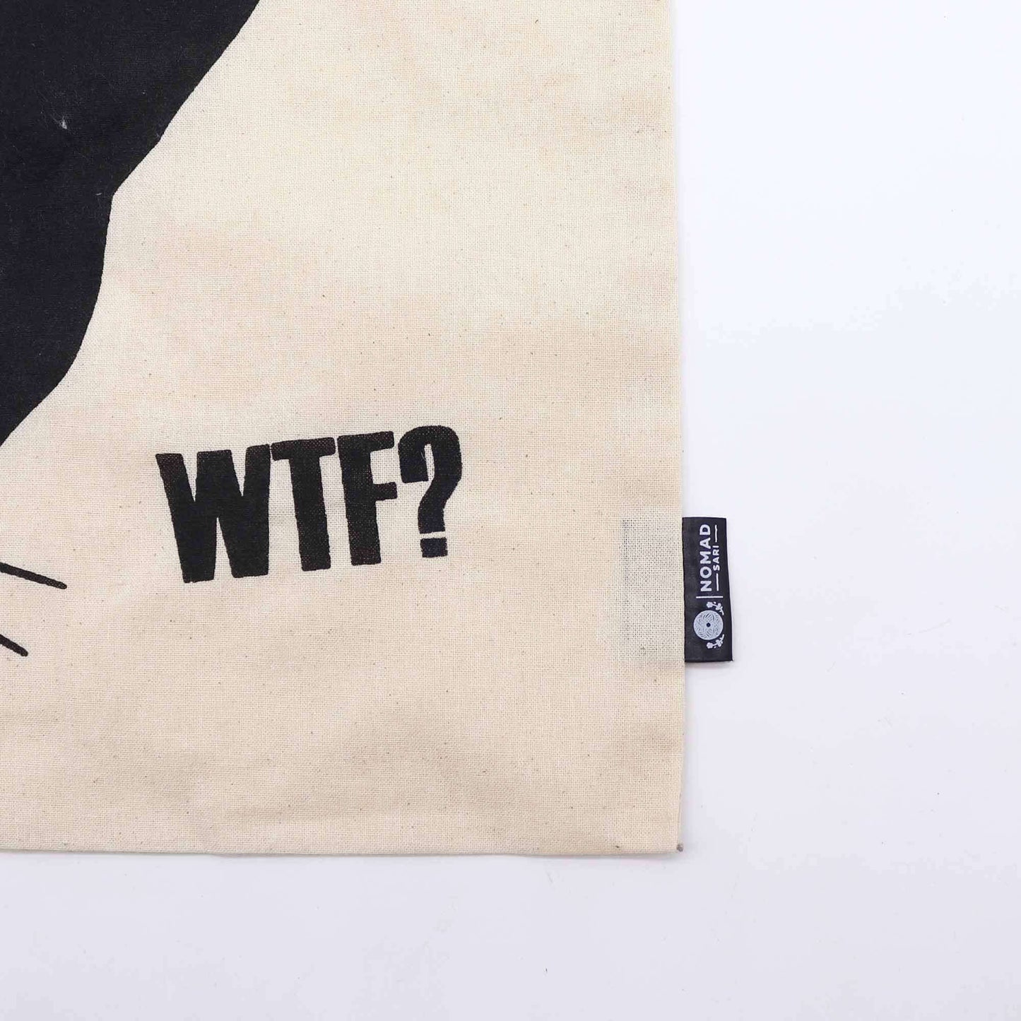 Black Cat Tote Bag Natural Cotton