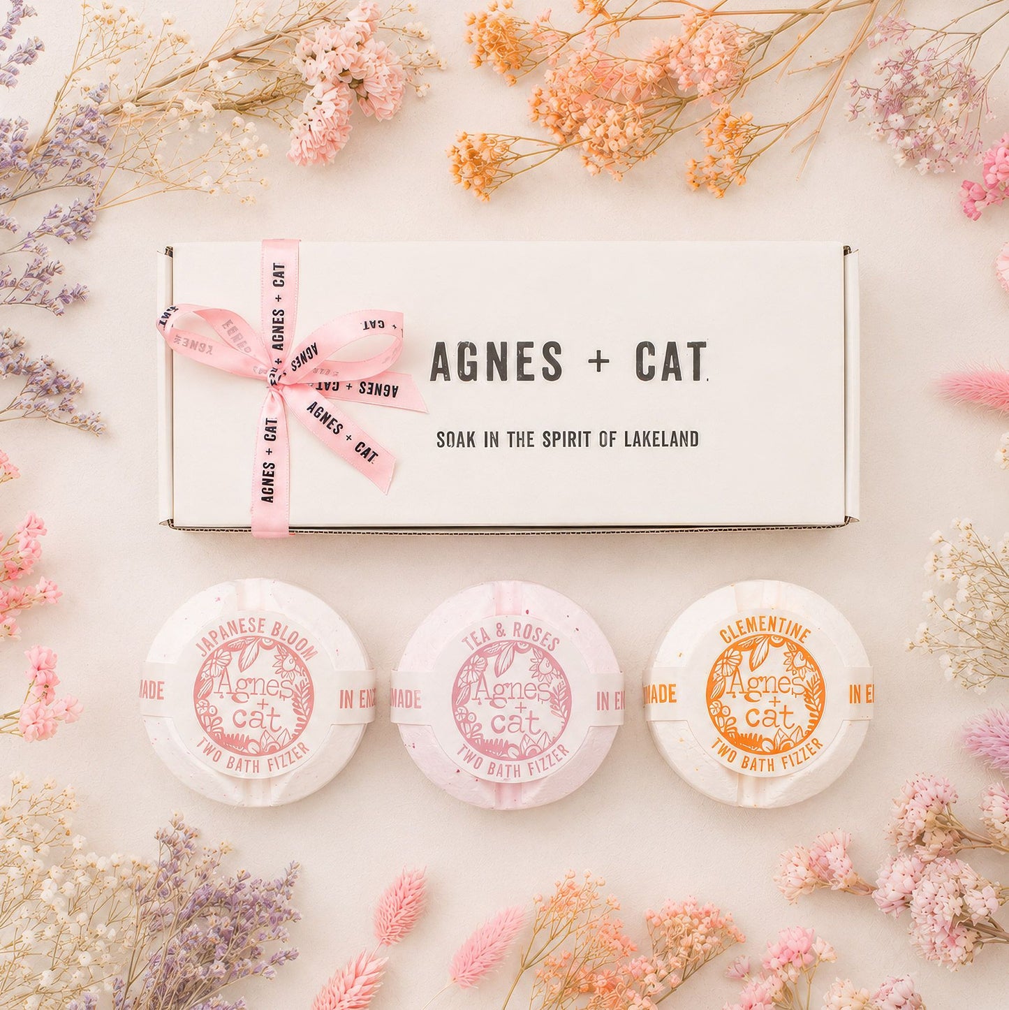 Agnes + Cat Floral & Citrus Vegan Bath Fizzer Gift Set