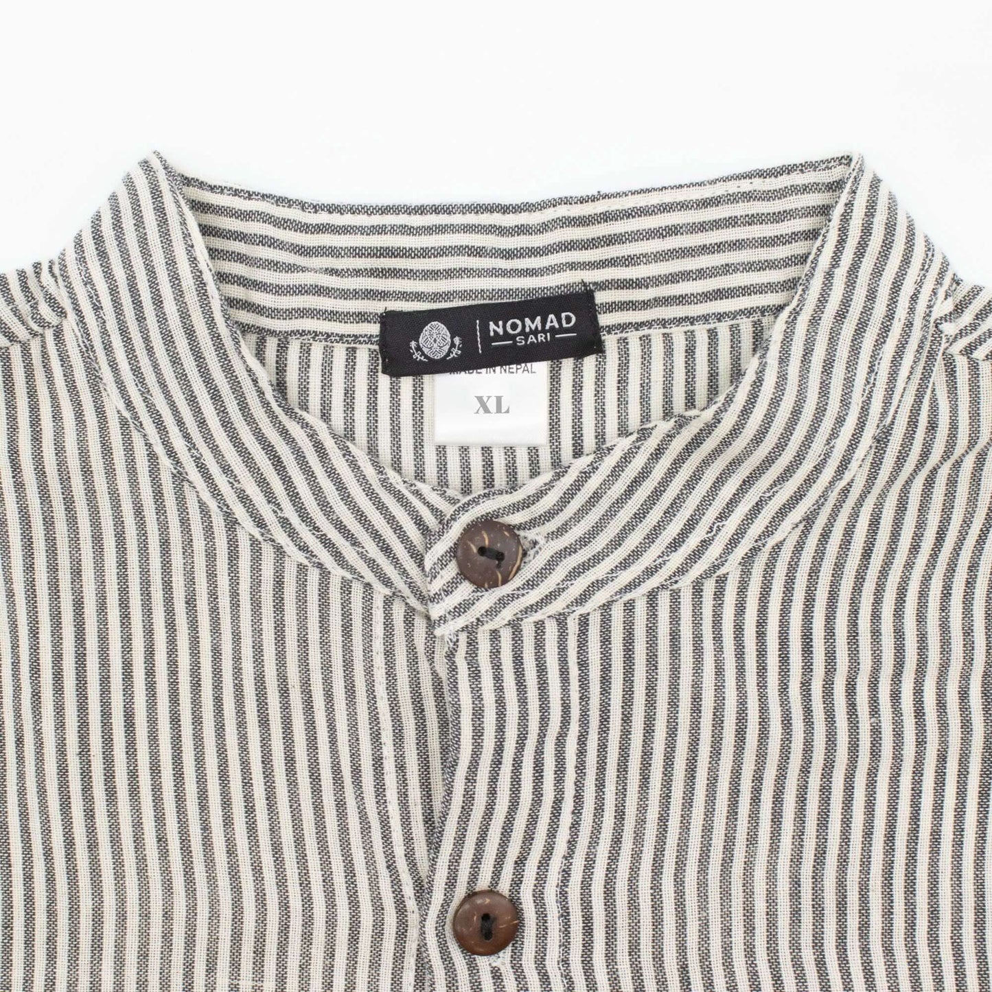 Nomad Sari Grandad Shirt Grey Stone XL