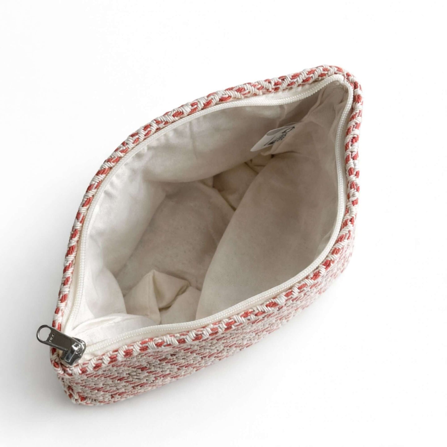 Nomad Sari Indian Jacquard Toiletry Bag Coral Maze