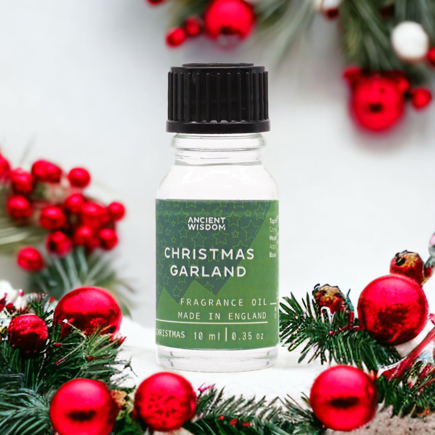 Christmas Garland Fragrance Oil 10ml – Festive Pine & Cassis Scent