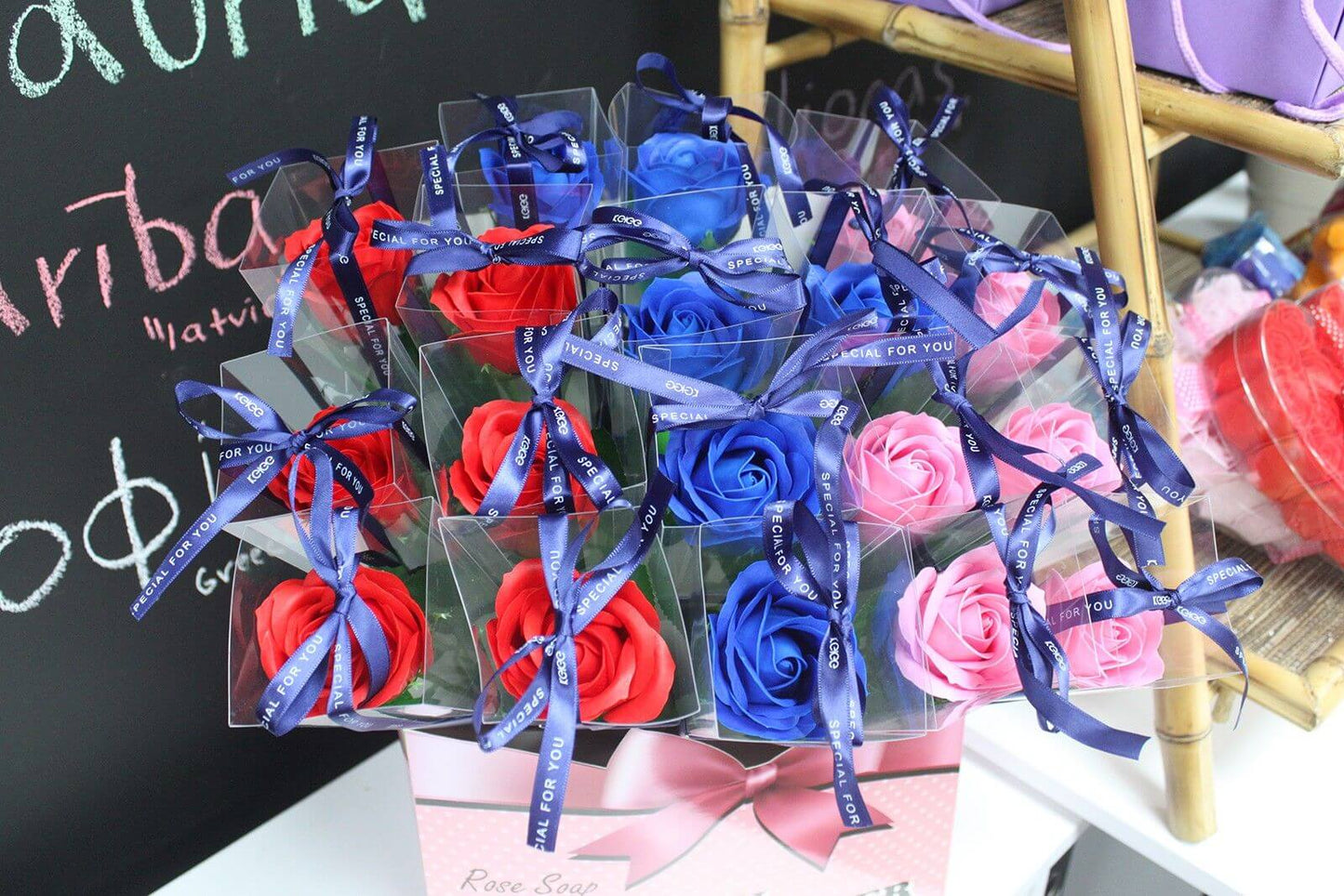 Single Rose Soap Flower (Red Rose)
