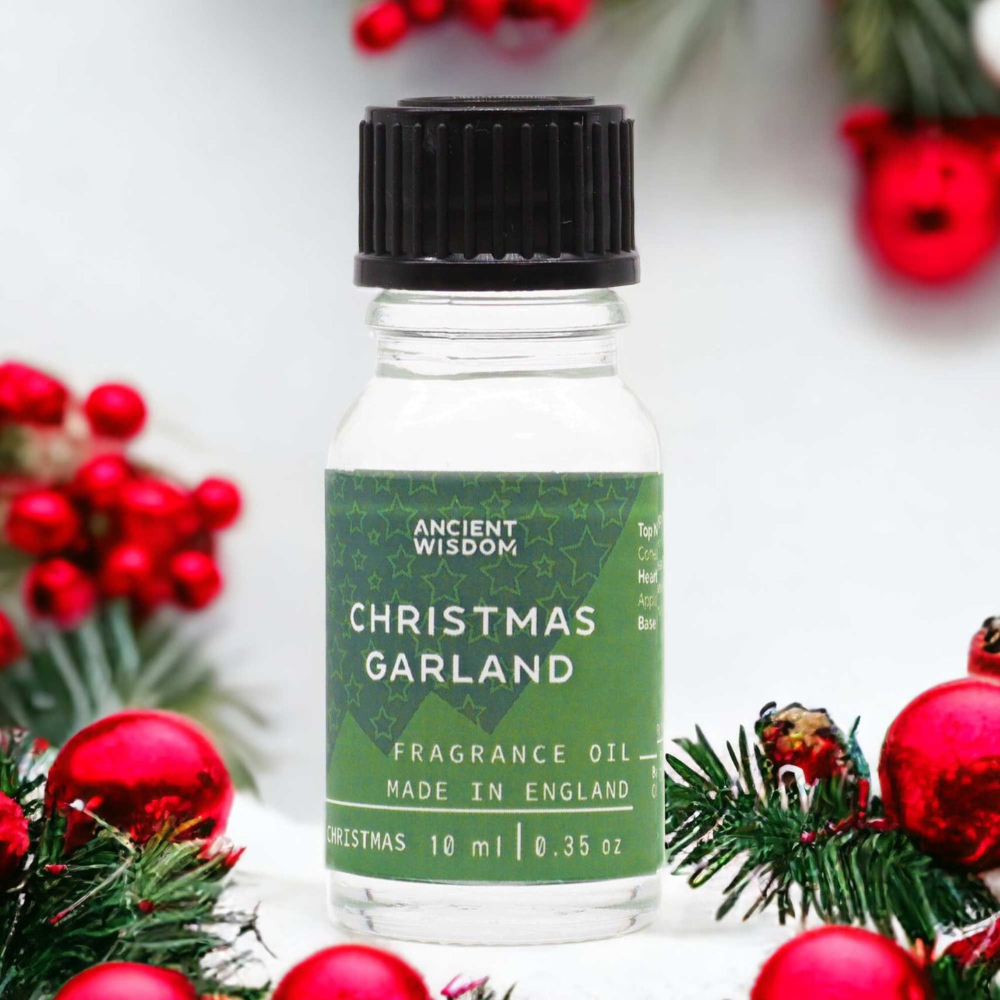Christmas Garland Fragrance Oil 10ml – Festive Pine & Cassis Scent
