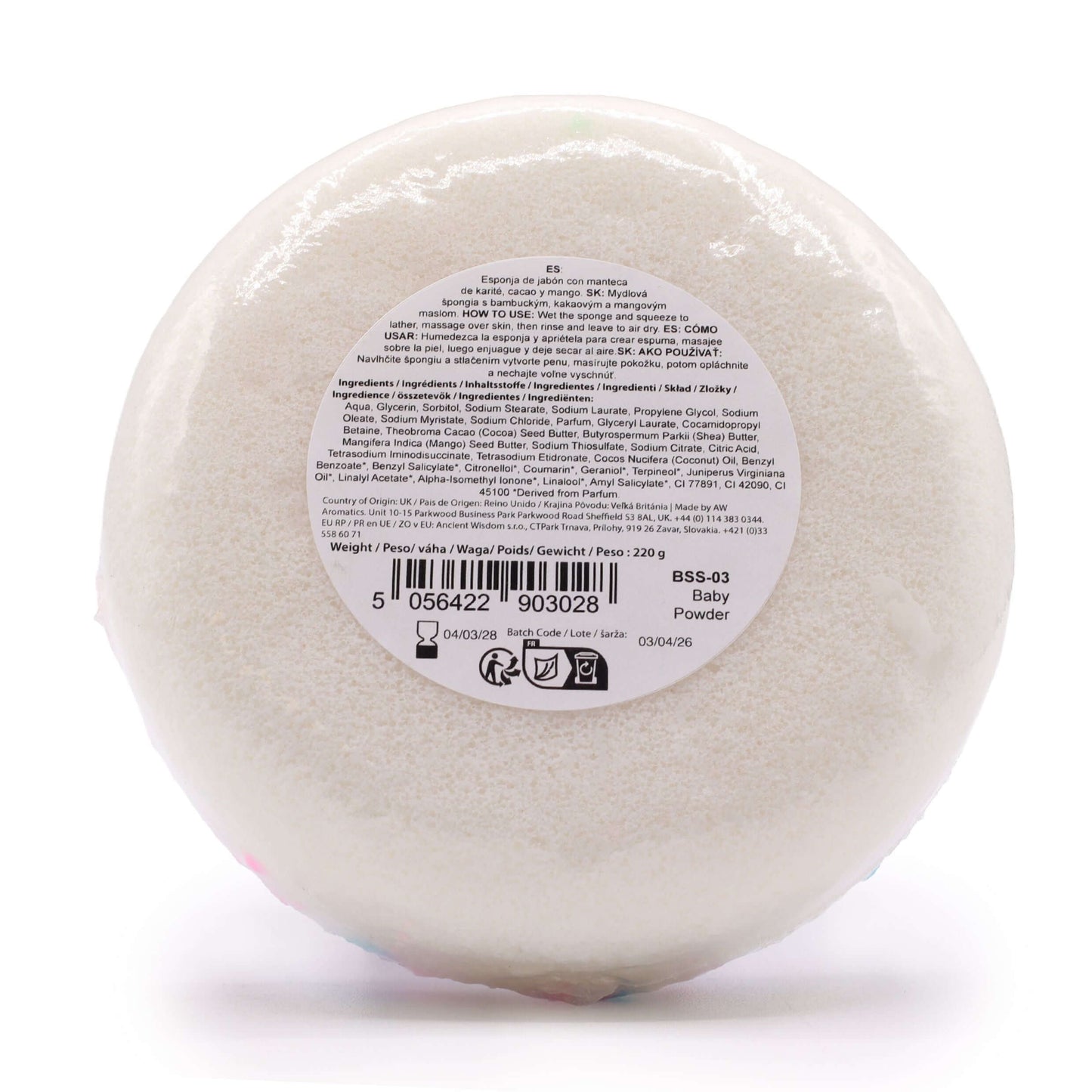 baby powder soap sponge exfoliating sponge