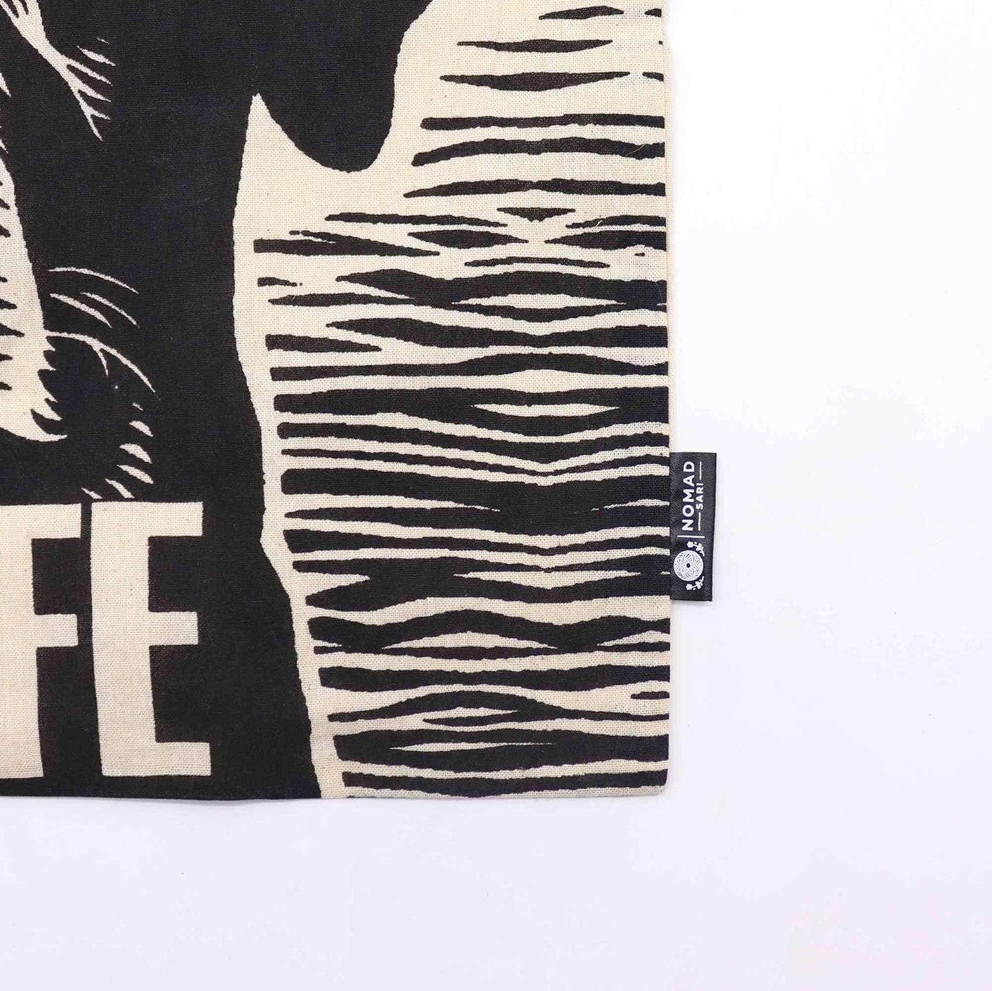 Iconic Basic Tote Bag - Dog's Life - Natural featuring bold black print and natural cotton material.