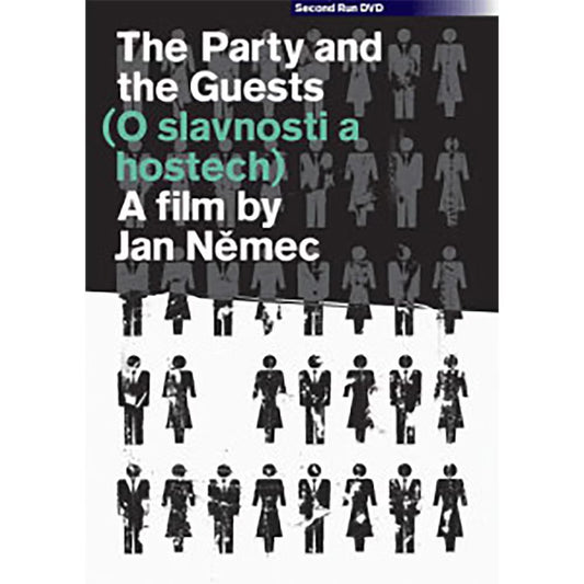 The Party and the Guests DVD cover by Jan Němec (1966) - a banned Czech New Wave satire challenging authority.