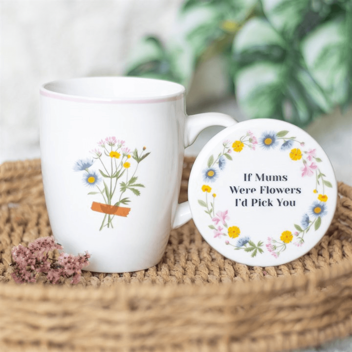 🌸 If Mums Were Flowers Floral Mug & Coaster Set