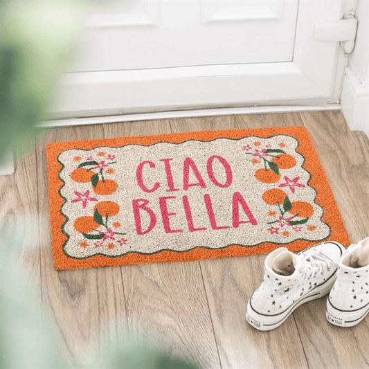 orange ciao bella doormat 60cm