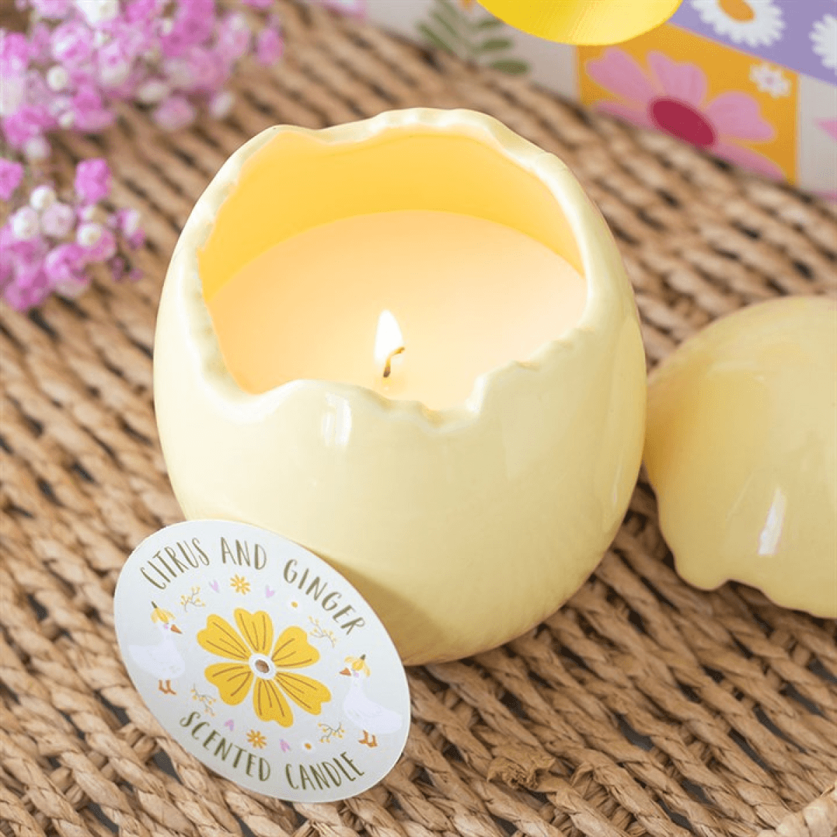 🕯️ Citrus and Ginger Egg Shaped Candle