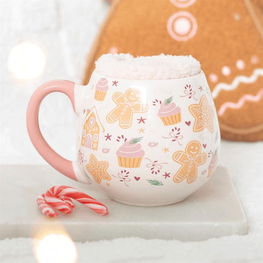 Sugarplum Bakery Mug & Fluffy Socks Christmas Gift Set 500ml