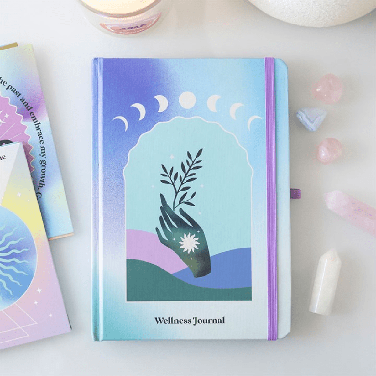 wellness journal with pen aura energy