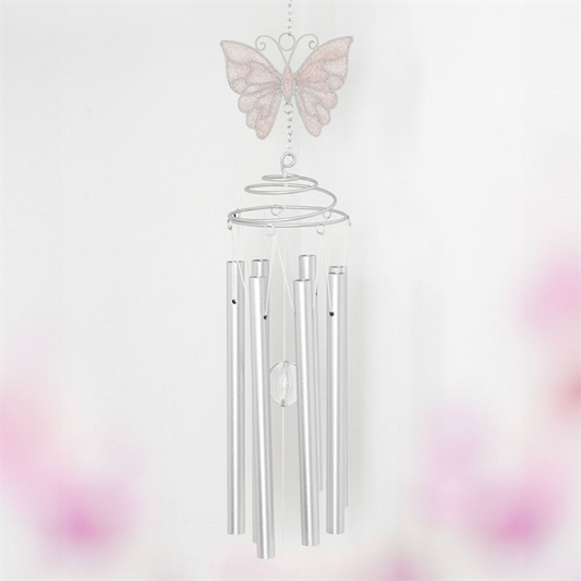 White Butterfly Wind chime