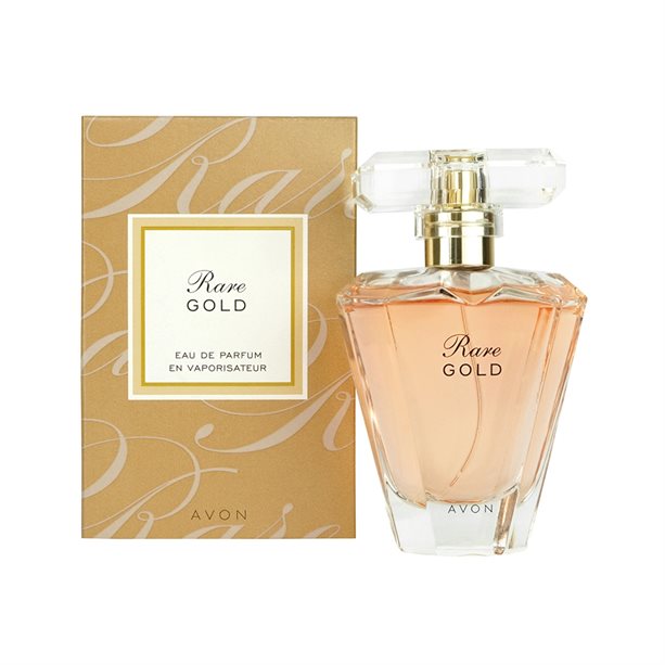 Rare Gold EDP - Luxurious Floral Perfume for All-Day Wear, showcasing elegance in a beautifully designed bottle by Avon.