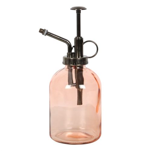 Stylish Pink Minimalist Glass Plant Mister, perfect for indoor gardening, adding charm to your home décor.