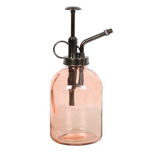Chic Pink Minimalist Glass Plant Mister, perfect for indoor gardens and stylish home decor. Ideal gift for plant lovers.