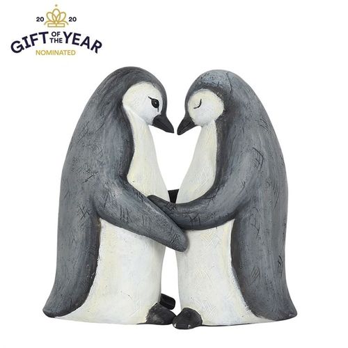 Penguin Partners For Life Ornament showcasing a loving penguin couple, perfect for romantic gifts at any occasion.