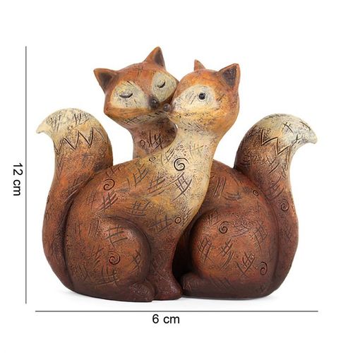 Resin Fox Family sculpture, 12cm tall, ethically sourced, perfect for display together or separately. Limited stock.